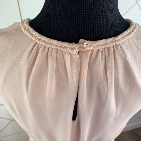 ModCloth Embellished Chiffon Midi Dress Blush S - Picture 8 of 13